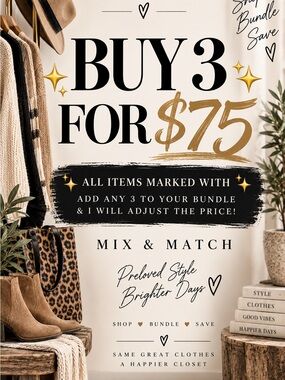 Promotional Graphic - Buy 3 for $75 Mix & Match